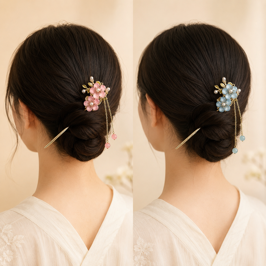 Double Peach Blossom Hair Stick