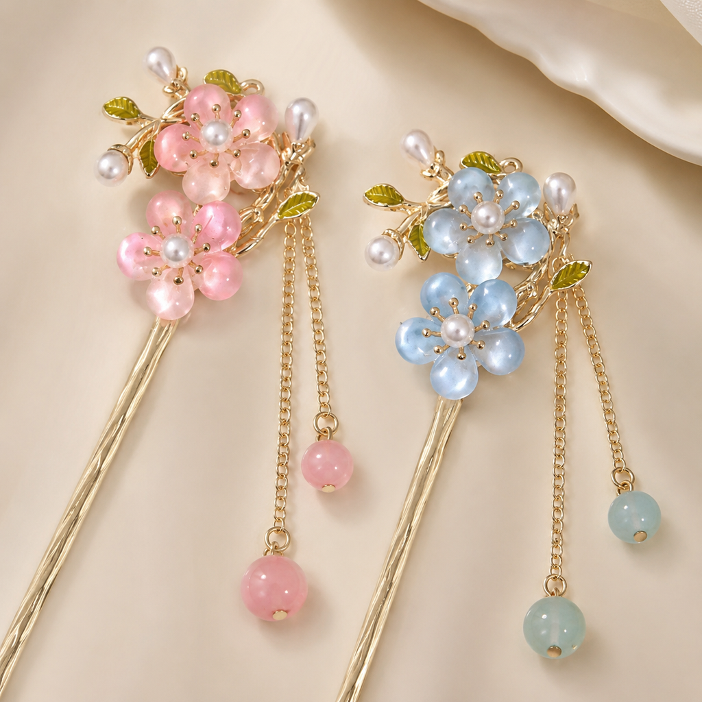 Double Peach Blossom Hair Stick