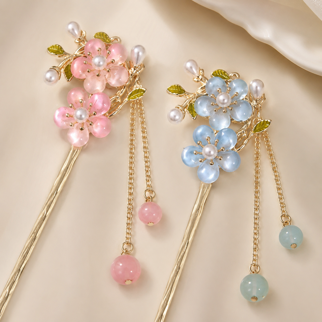 Double Peach Blossom Hair Stick
