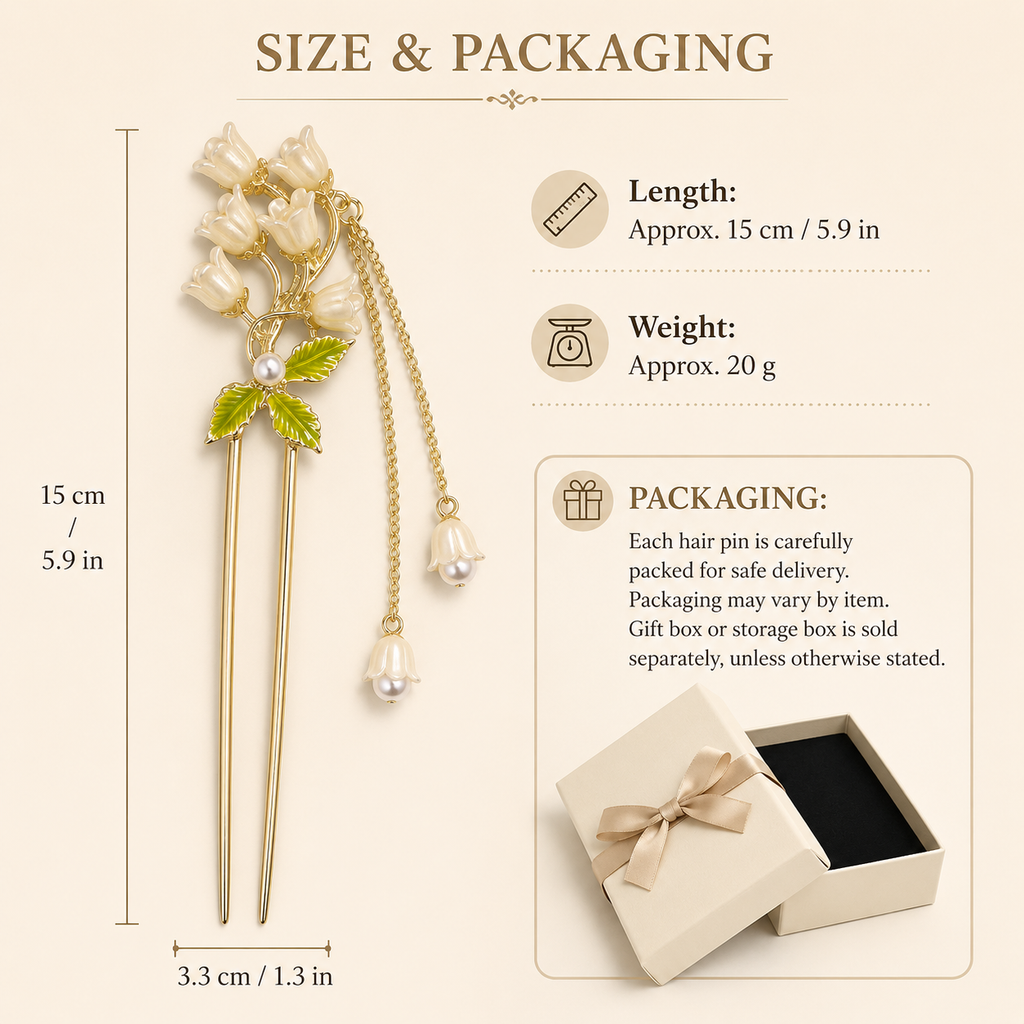 Lily of the Valley Pearl Tassel Hair Fork