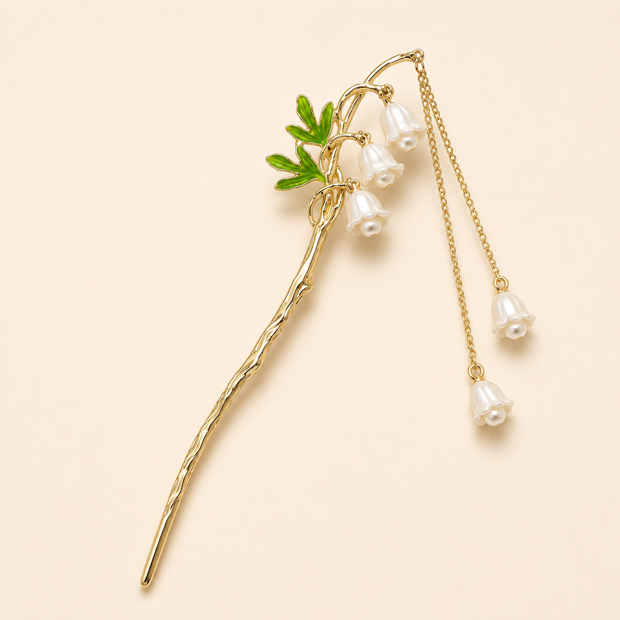 Lily of the Valley Pearl Tassel Hair Stick