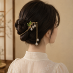 Lily of the Valley Pearl Tassel Hair Stick