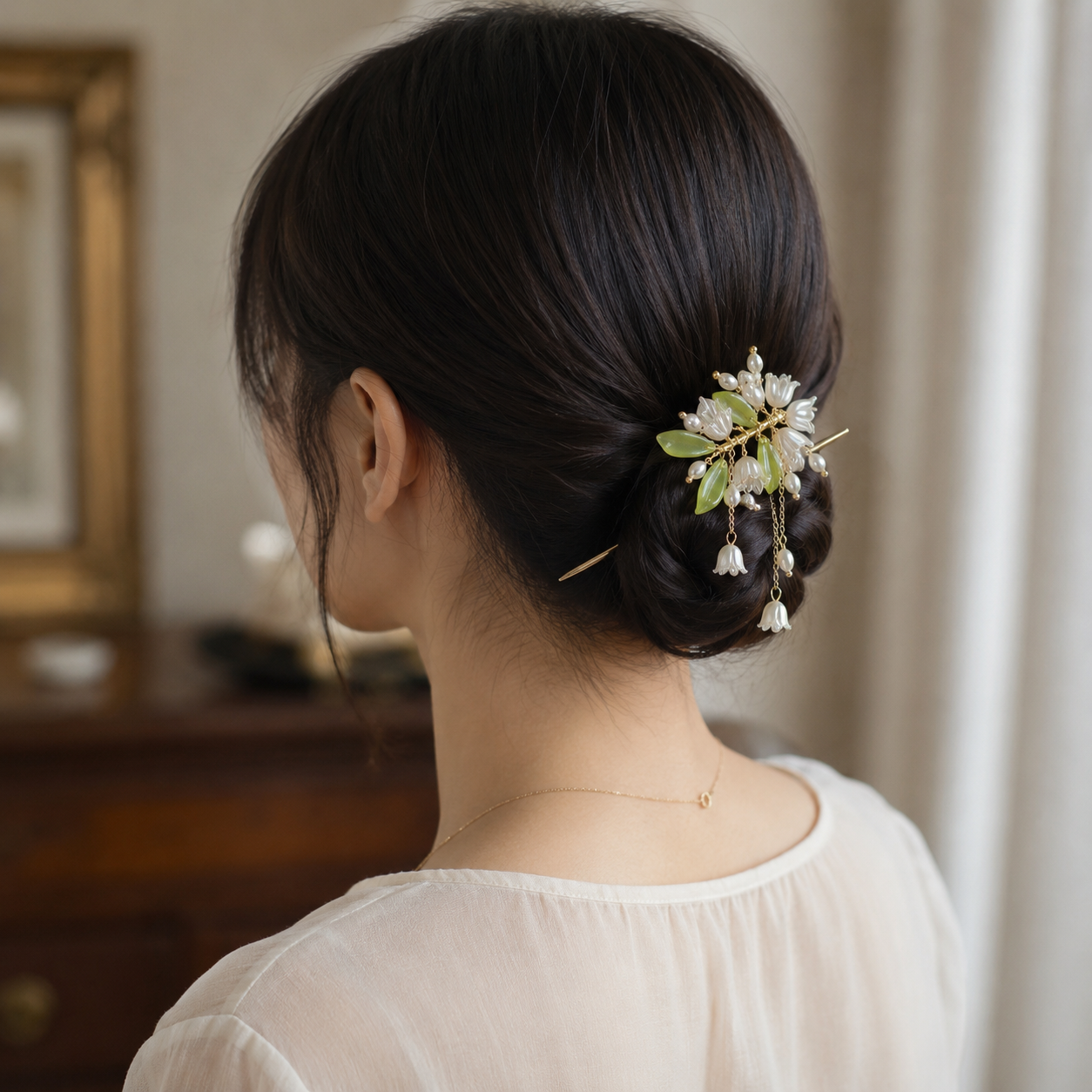 Lily of the Valley Tassel Hair Stick
