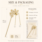 Pearl Blossom Tassel Hair Stick