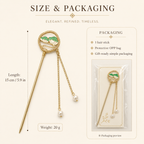 Auspicious Cloud Fan Tassel Hair Stick