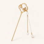 Dream Double Butterfly Pearl Tassel Hair Stick