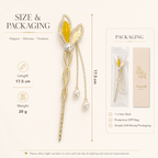 Golden Koi Tail Pearl Hair Stick