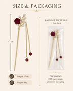 Pearl Rose Tassel Hair Stick