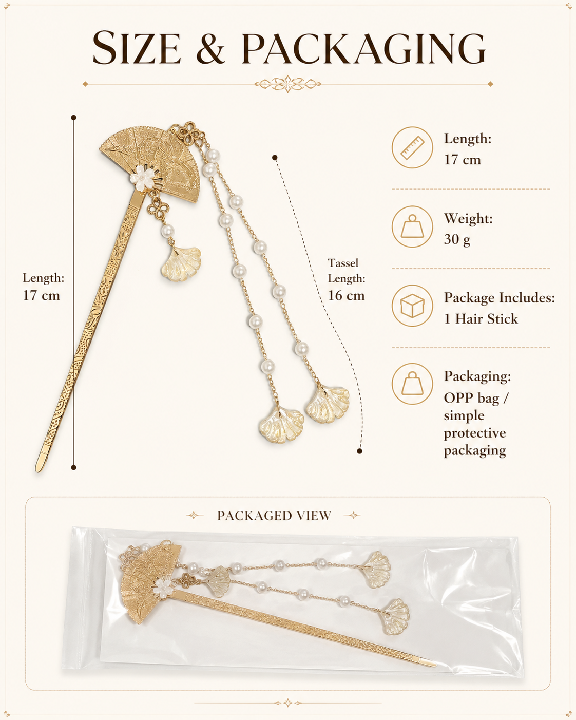 Tassel Fan Hair Stick