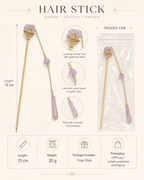 Blush Mist Tassel Hair Stick