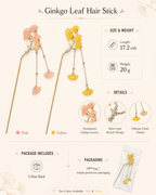 Ginkgo Leaf Tassel Hair Stick