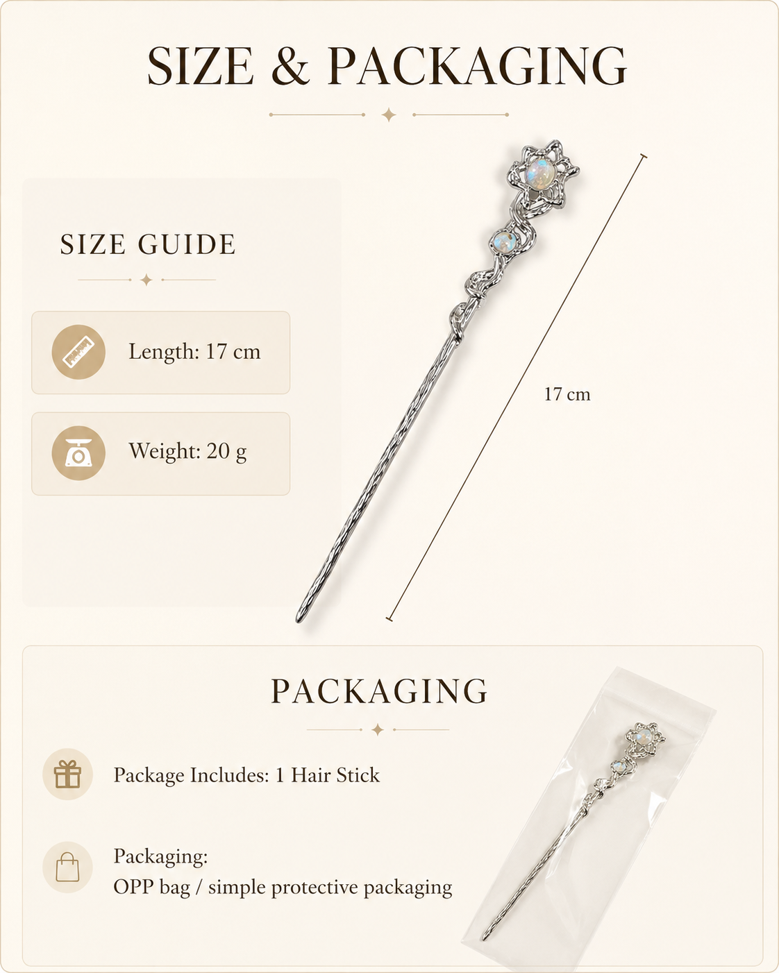 Moonlit Star Hair Stick