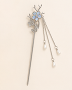 Iridescent Flower Tassel Hair Stick