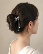Iridescent Flower Tassel Hair Stick