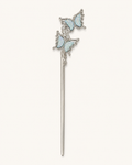 Moonstone Double Butterfly Hair Stick