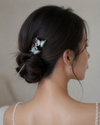 Moonstone Double Butterfly Hair Stick
