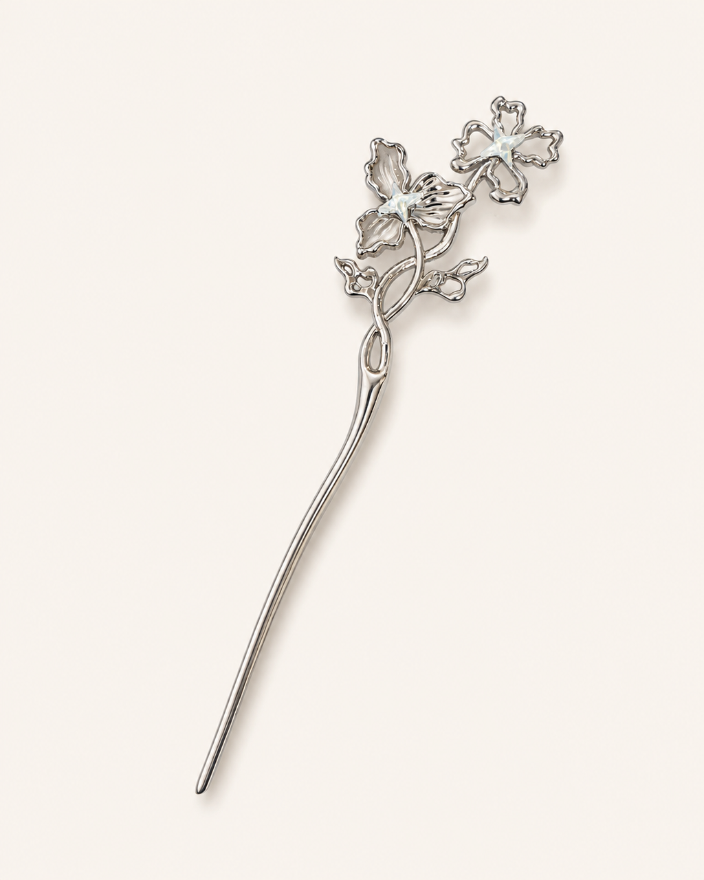 Opal Star Silver Hair Stick