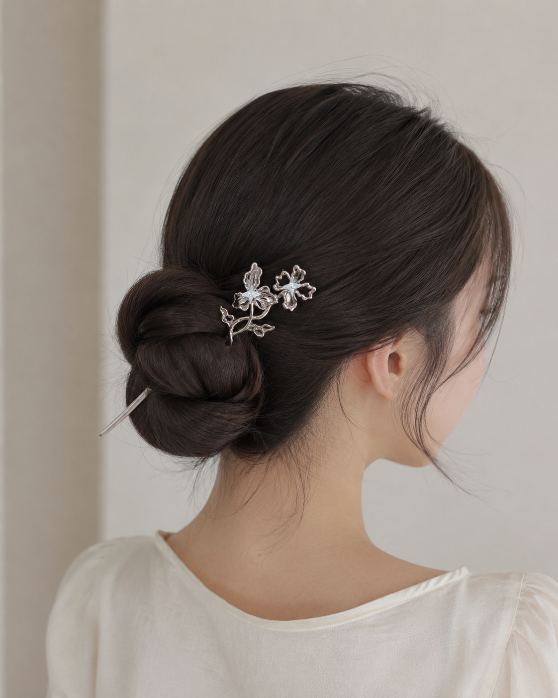 Opal Star Silver Hair Stick