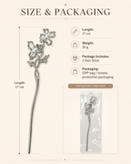 Opal Star Silver Hair Stick