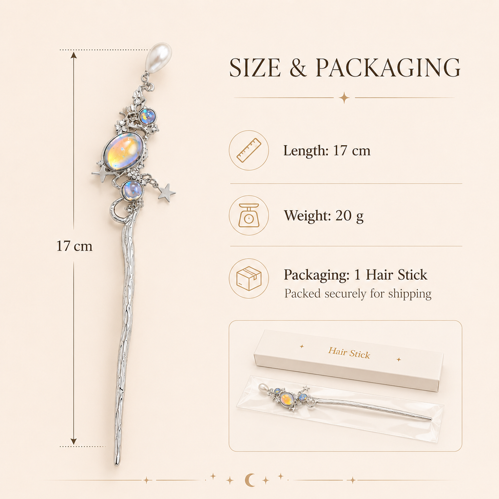 Moonstone Celestial Hair Stick
