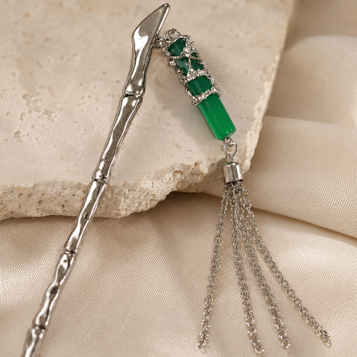 Bamboo Tassel Hair Stick