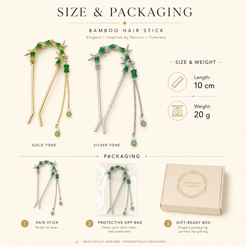 Double Bamboo U-Pin Hair Stick