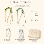 Double Bamboo U-Pin Hair Stick