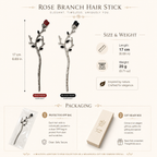 Rose Branch Hair Stick