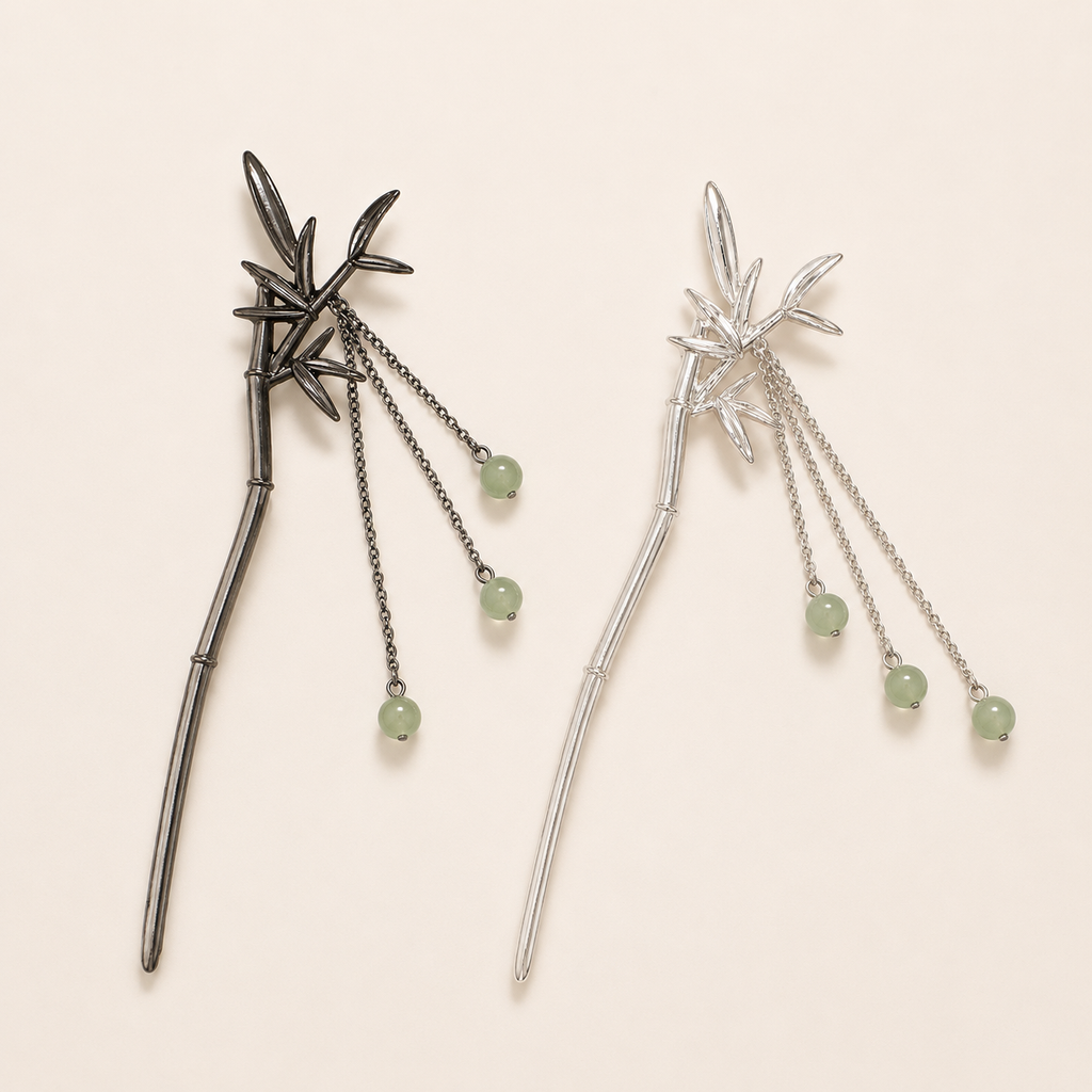 Bamboo Tassel Hair Stick