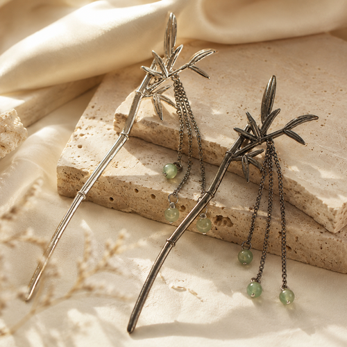 Bamboo Tassel Hair Stick