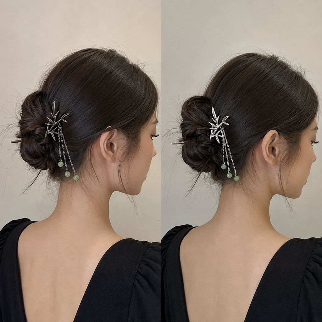 Bamboo Tassel Hair Stick