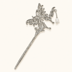 Moonstone Butterfly Tassel Hair Stick
