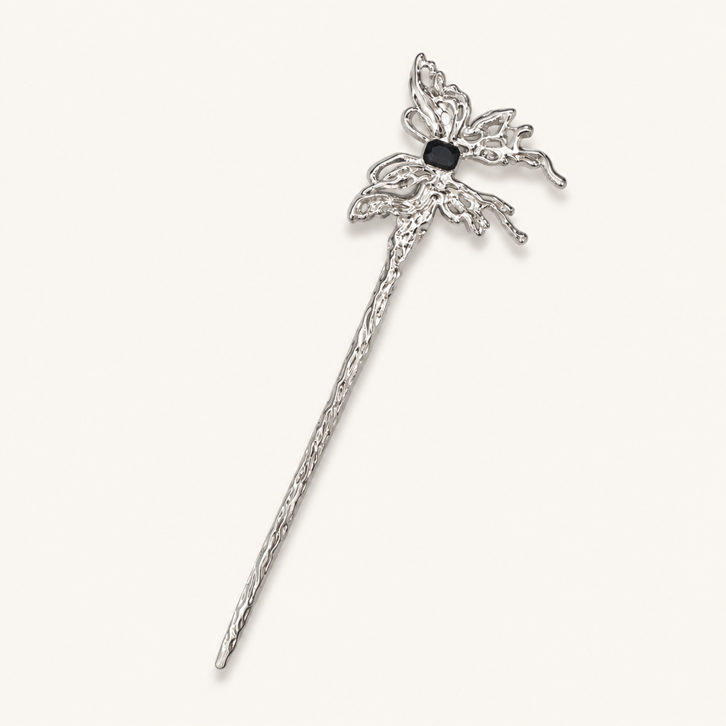 Midnight Butterfly Hair Stick