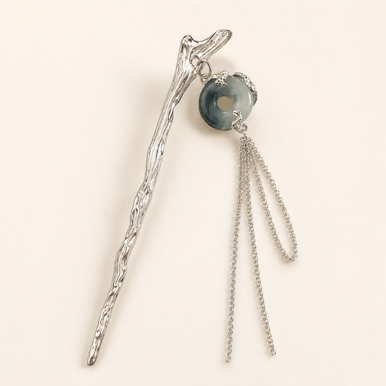 Peace Buckle Tassel Hair Stick