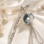 Peace Buckle Tassel Hair Stick