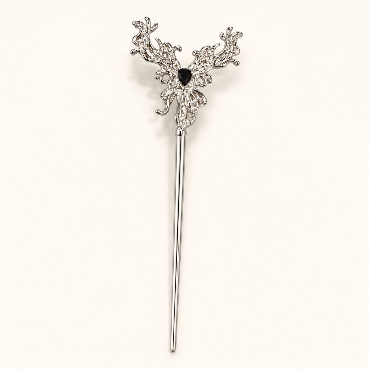 Midnight Violet Butterfly Hair Stick