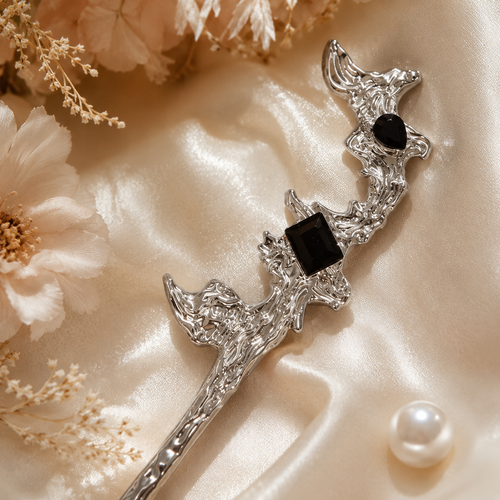 Black Zircon Vine Hair Stick