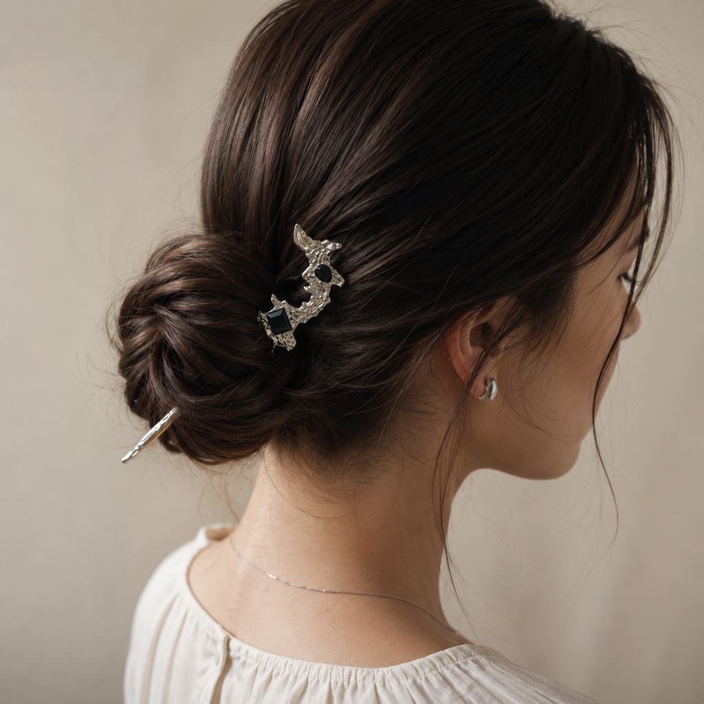 Black Zircon Vine Hair Stick