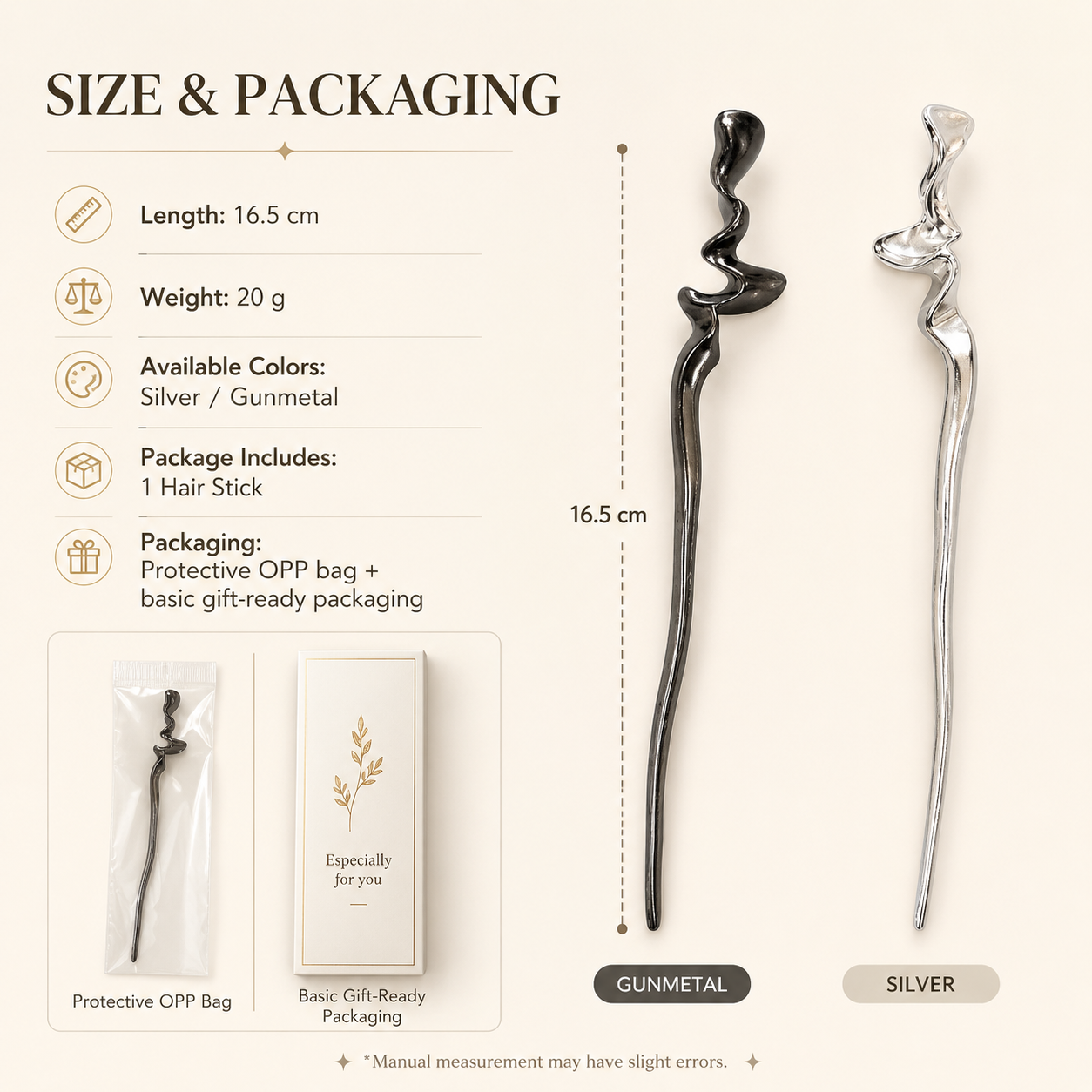 Irregular Wave Hair Stick