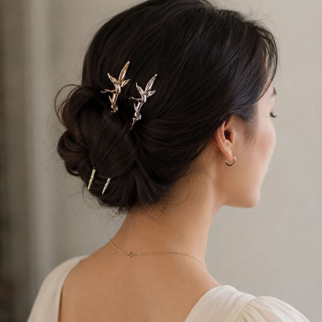 Bamboo Leaf Hair Stick