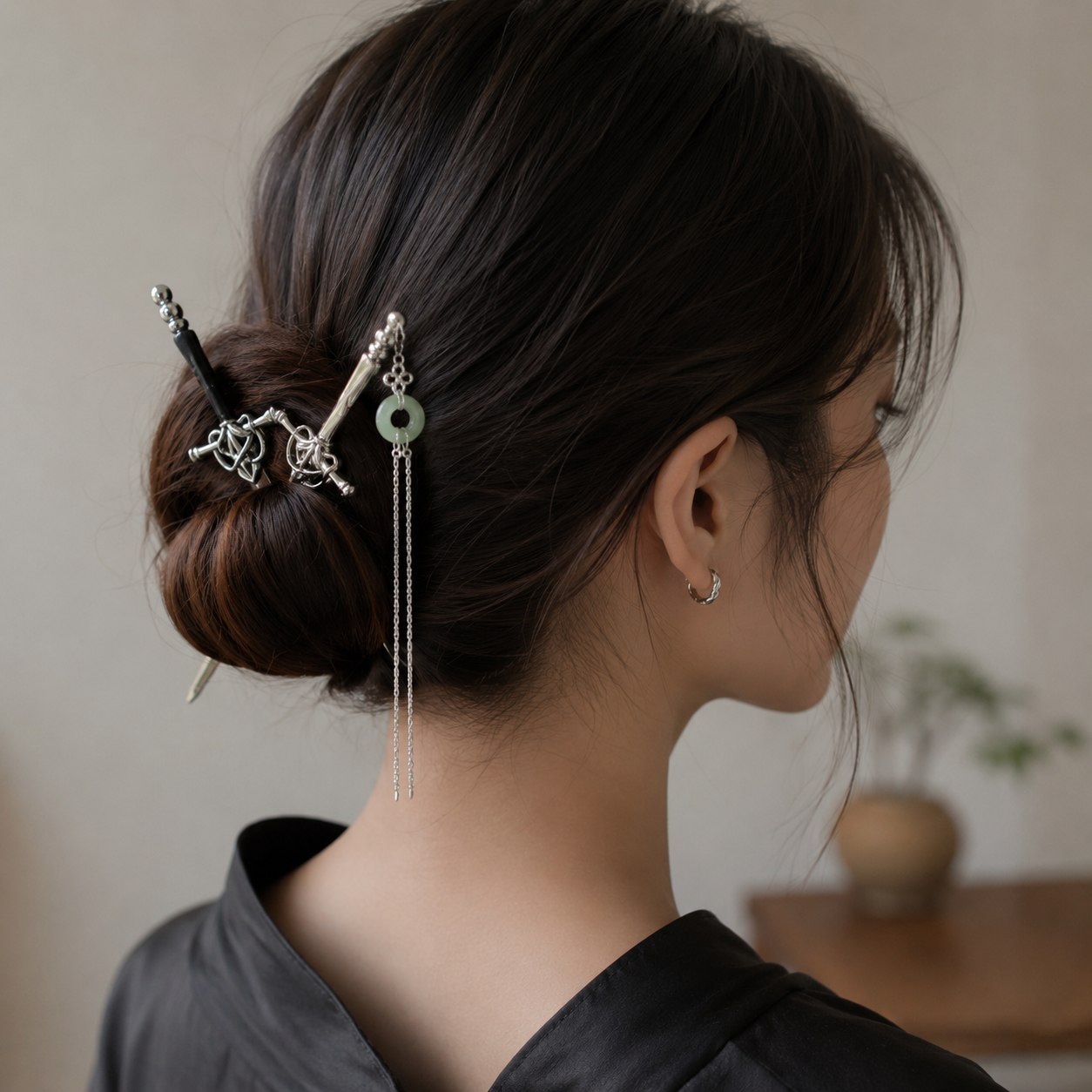 Sword Charm Hair Stick