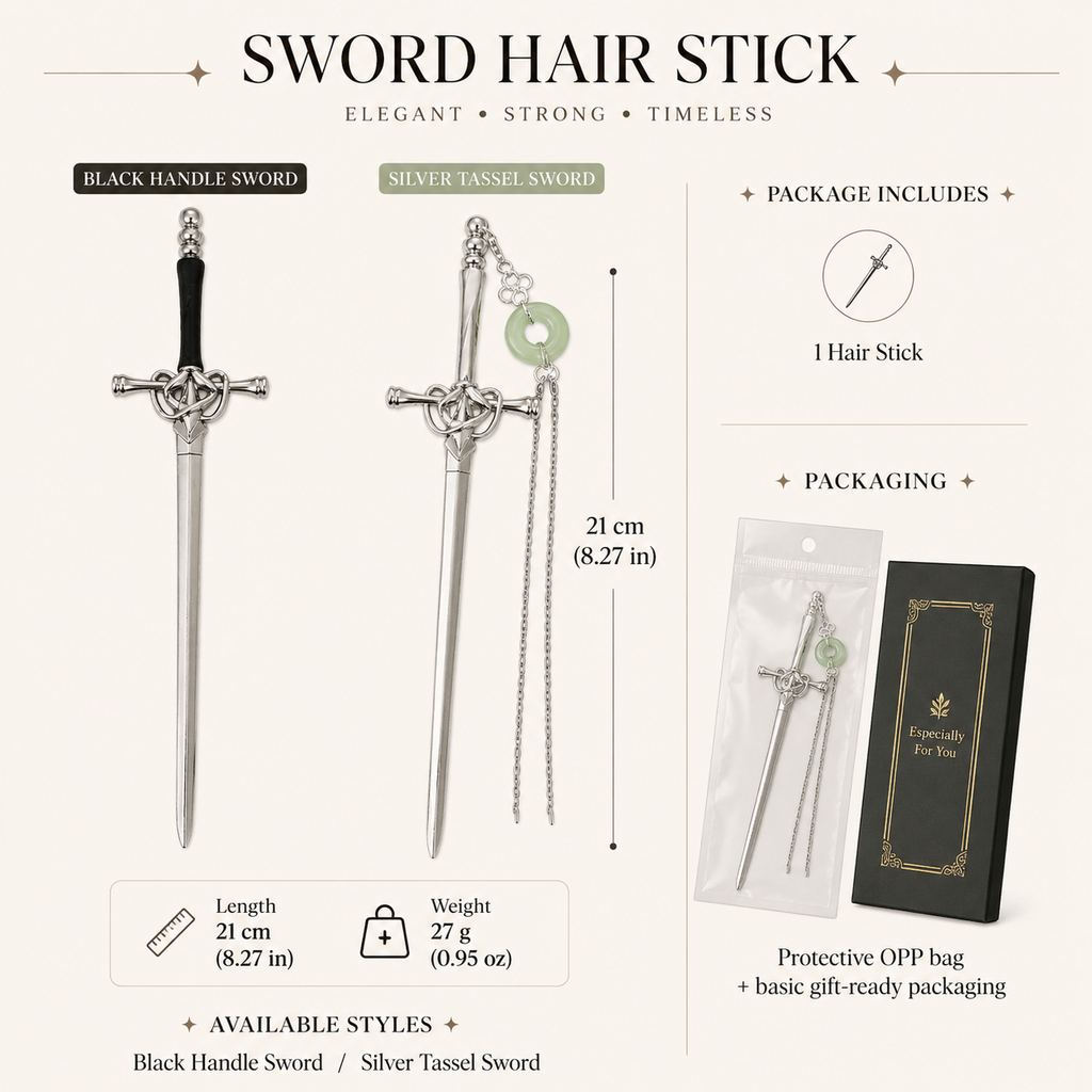Sword Charm Hair Stick