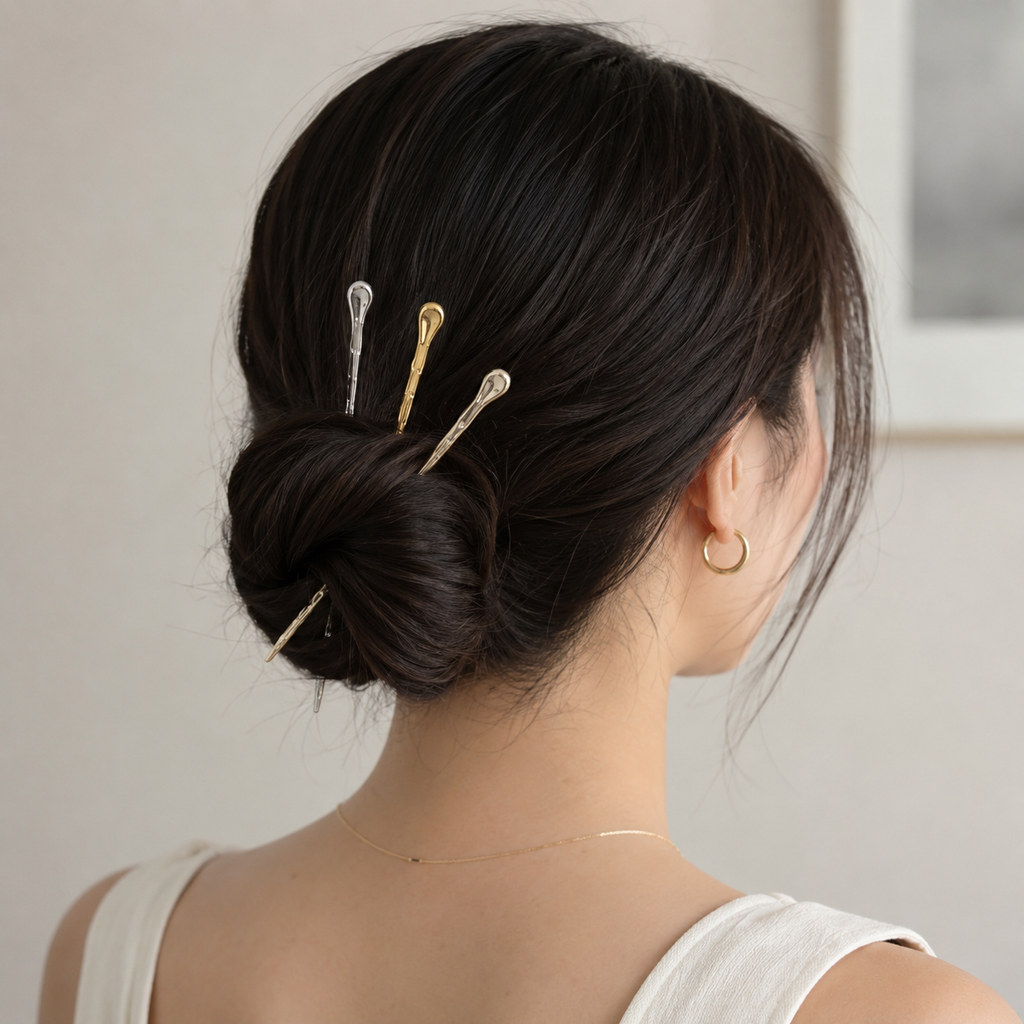 Minimalist Droplet Hair Stick