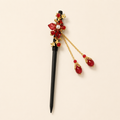 Scarlet Plum Blossom Hair Stick