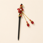 Scarlet Plum Blossom Hair Stick
