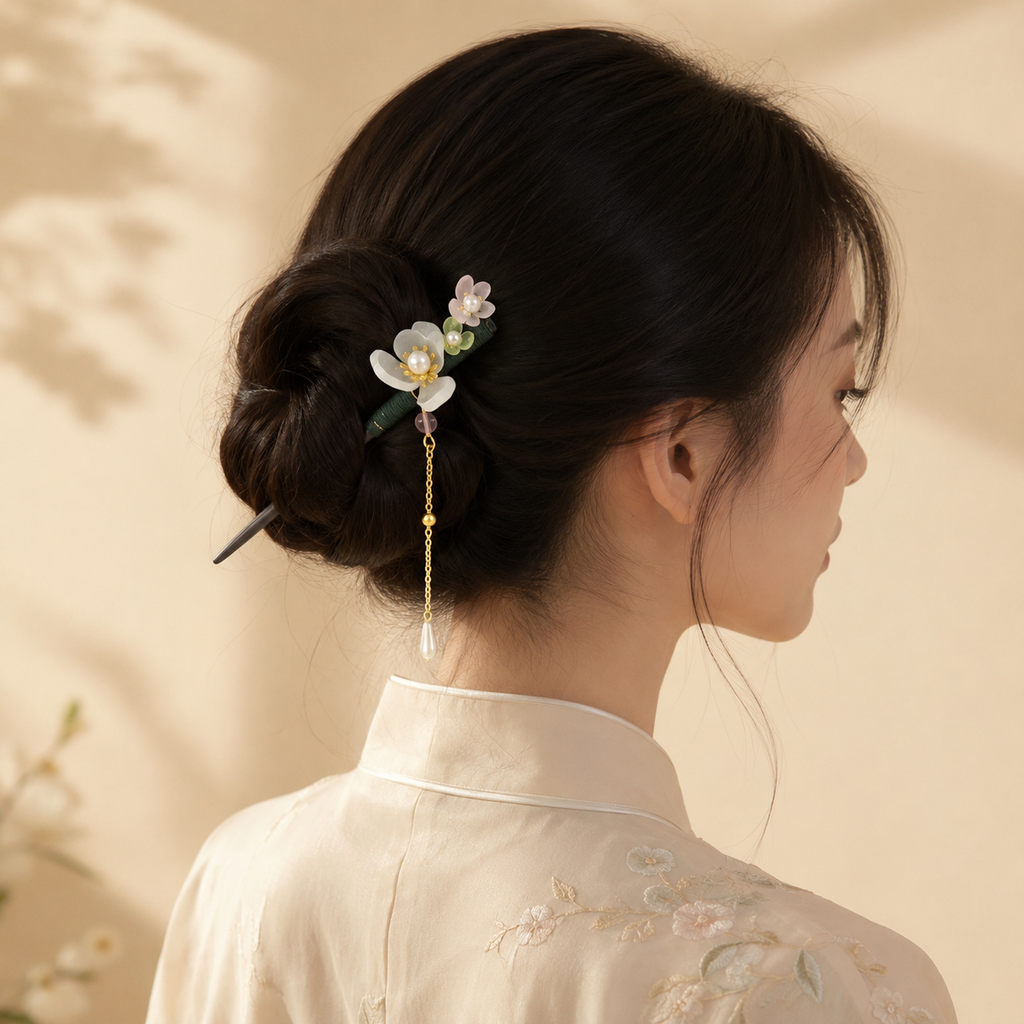 Three Blossom Grace Hair Stick
