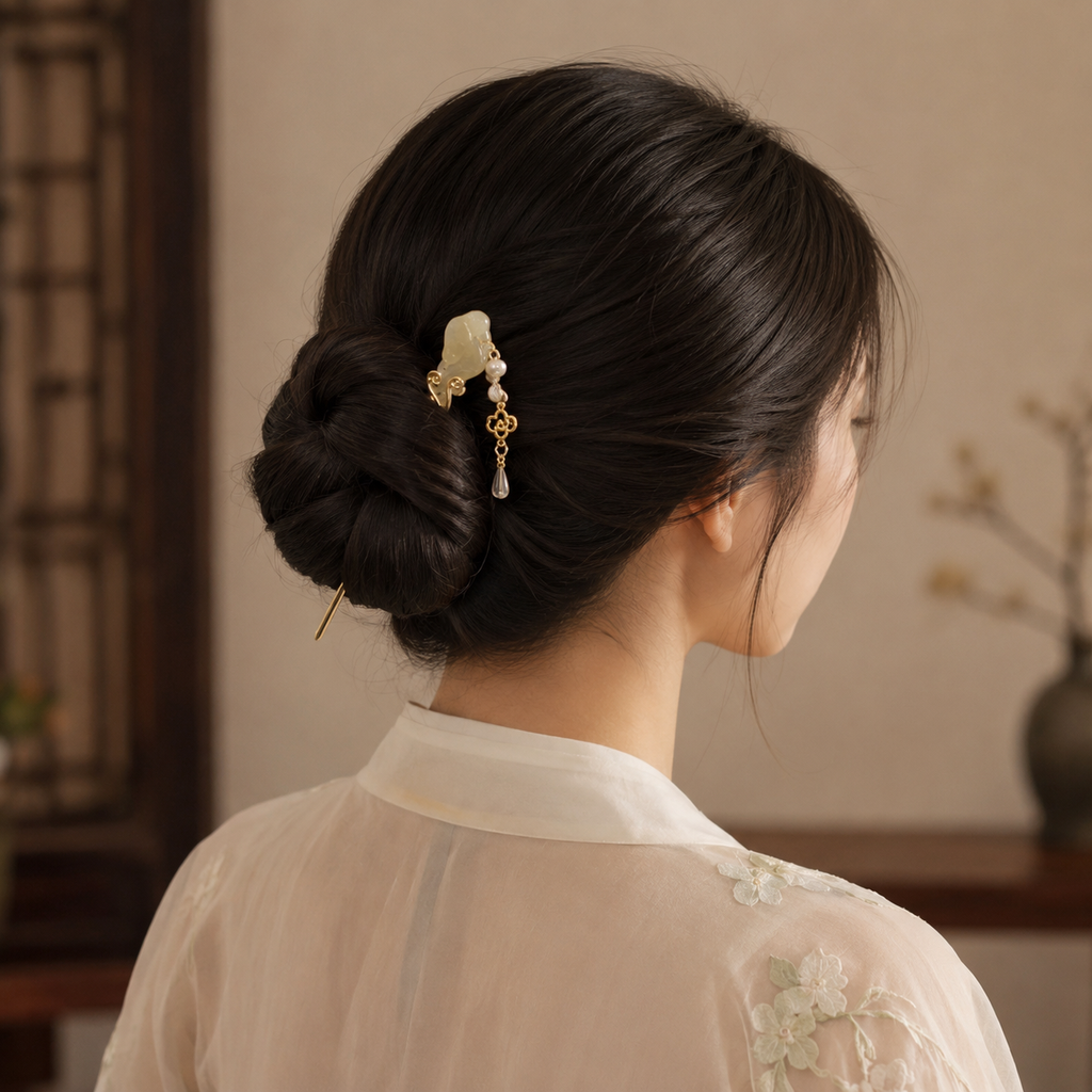 Auspicious Cloud Ruyi Pearl Hair Stick