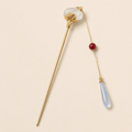 Cloud Moon Floral Tassel Hair Stick
