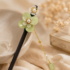 Pale Green Blossom Hair Stick