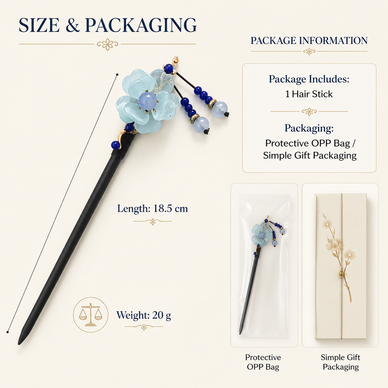 Cloud Water Begonia Hair Stick